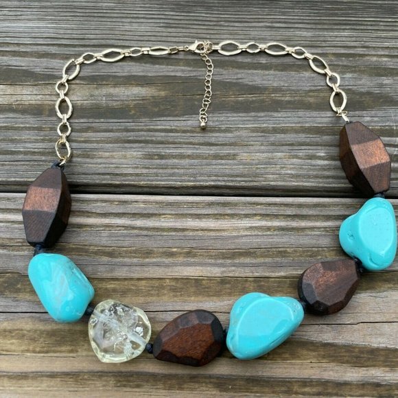 Nordstrom Women Necklace Multi Color WoodPlastic Beads Ladies Jewelry New - Picture 1 of 10